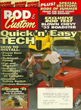 ROD & CUSTOM 1995 MAY - LARSEN-CUMMINS, HALOGEN LAMPS, CUSTOM BUMPERS